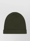 Rick Owens Ribbed Wool Hat Folded Cuff
