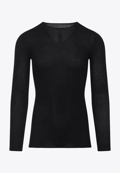 RICK OWENS RIBBED WOOL SWEATER