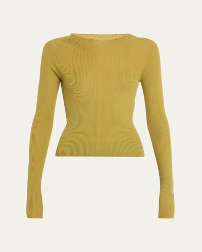 Rick Owens Ribbed Wool Top In Acid