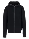 Rick Owens Ribbed-knit Virgin Wool Zip-up Sweater In Black