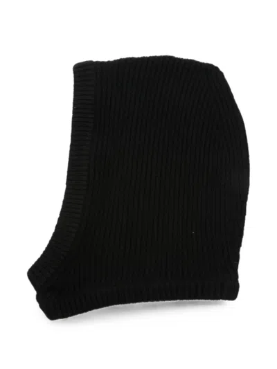 Rick Owens Ribbed-knit Balaclava In Black