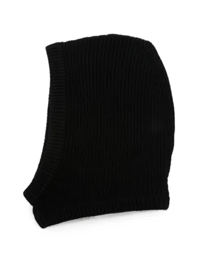 Rick Owens Ribbed-knit Balaclava In Black