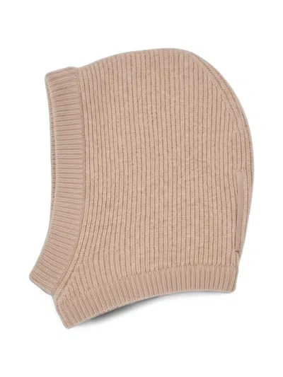 Rick Owens Ribbed-knit Balaclava In Brown