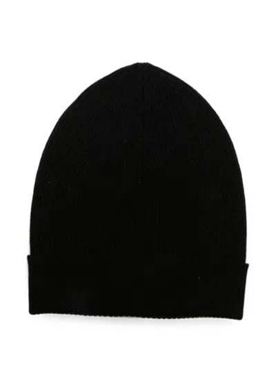 Rick Owens Ribbed-knit Beanie Hat In Black