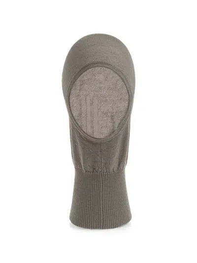 Rick Owens Ribbed-knit Cashmere Balaclava In Brown