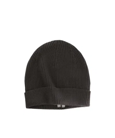 Rick Owens Ribbed-knit Cashmere Beanie Hat In Gray