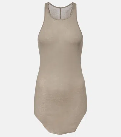 Rick Owens Ribbed-knit Cotton Tank Top In White