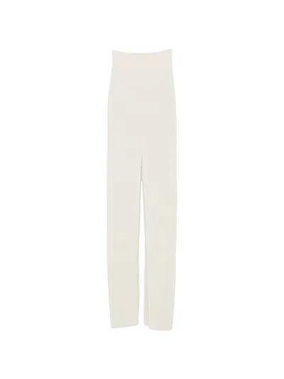 Rick Owens Ribbed-knit Maxi Skirt In Neutral