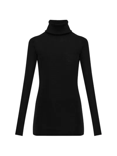 Rick Owens Ribbed-knit Roll-neck Sweater In Black