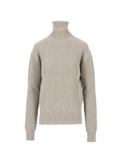 Rick Owens Ribbed-knit Roll-neck Sweater In Green