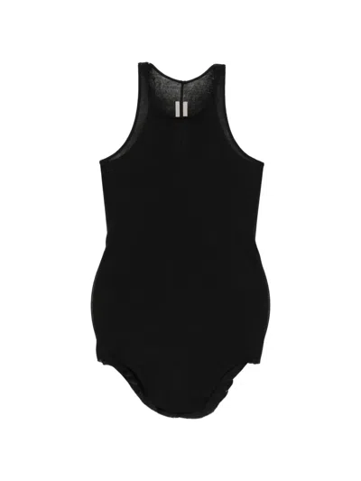 Rick Owens Ribbed-knit Tank Top In Blue