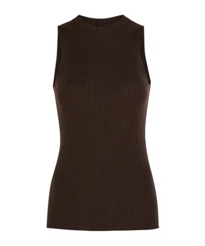 Rick Owens Ribbed-knit Wool Tank In Black