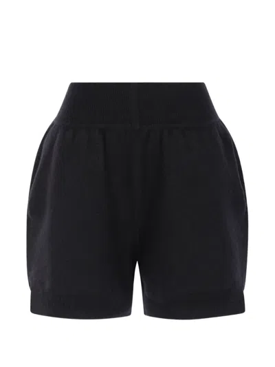 Rick Owens Ribbed-trim Knitted Shorts In Blue