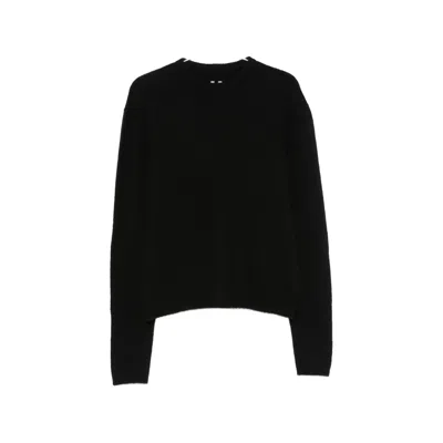 Rick Owens Ribbed-trim Sweater In Black