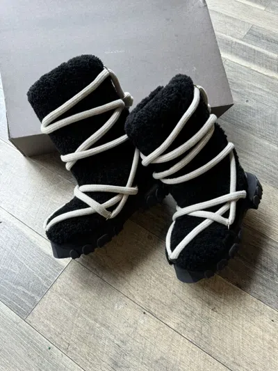Pre-owned Rick Owens Rick Owen's Black/black Lunar Tractor Boots