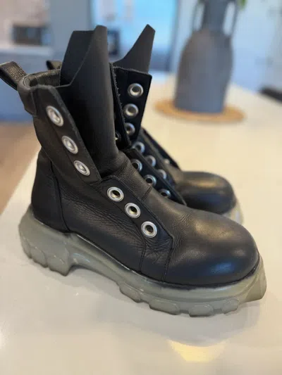 Pre-owned Rick Owens Rick Owen's Bozo Tractor Laceless Shoes In Black