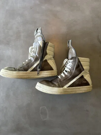 Pre-owned Rick Owens Rick Owen's Palm Green Geobasket Shoes