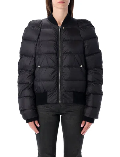 RICK OWENS RICK OWENS RICK OWENS BLACK PADDED BOMBER JACKET