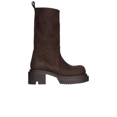 Pre-owned Rick Owens Concordians Calf Pull On Bogun Boot 'brown' | Men's Size 44