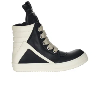Pre-owned Rick Owens Concordians Jumbo Laced Geobasket 'black Milk' | Men's Size 43