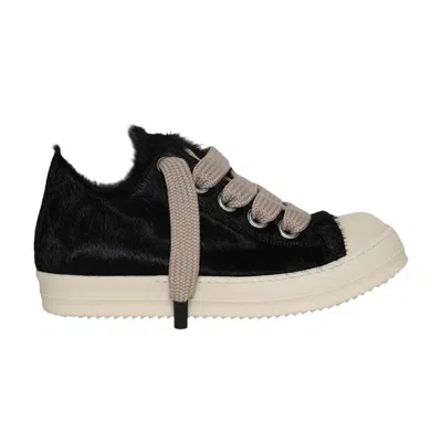 Pre-owned Rick Owens Concordians Jumbo Laced Low 'black Fur' | Men's Size 42