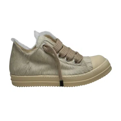 Pre-owned Rick Owens Concordians Jumbo Laced Low 'milk Fur' | Grey | Men's Size 47 In Gray