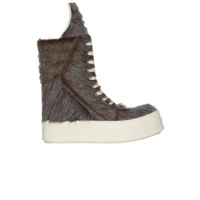 Pre-owned Rick Owens Concordians Mega Geobasket 'indigo Cowhide' | Brown | Men's Size 42