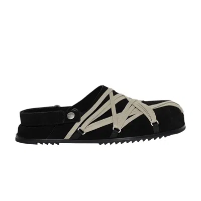Pre-owned Rick Owens Concordians Megalaced Mule Granola 'black Suede' | Men's Size 43