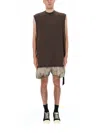 Rick Owens Drkshdw Cottn Tarp T In Brown