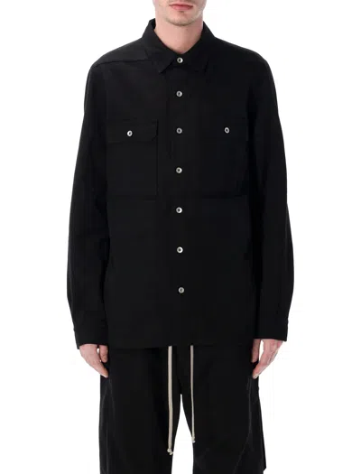 Rick Owens Drkshdw Cotton Outershirt In Black