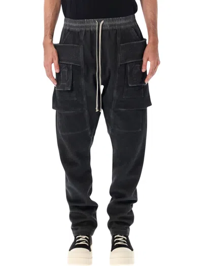 Rick Owens Drkshdw Creatch Cargo Sweatpants In Black