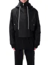 Rick Owens Drkshdw Cropped Alice Parka In Black