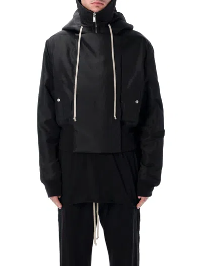 Rick Owens Drkshdw Cropped Alice Parka In Black