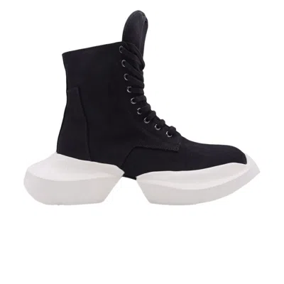 Pre-owned Rick Owens Drkshdw Fogachine Cotton Denim Army Boots 'black Milk' | Men's Size 42