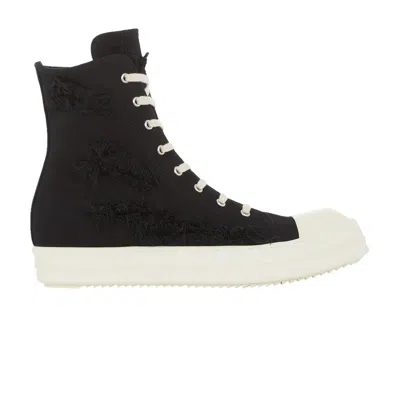 Pre-owned Rick Owens Drkshdw Fogachine Slashed Stretch Denim High 'black Milk' | Men's Size 41.5