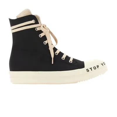 Pre-owned Rick Owens Drkshdw High 'stop Your Breath' | Black | Men's Size 41