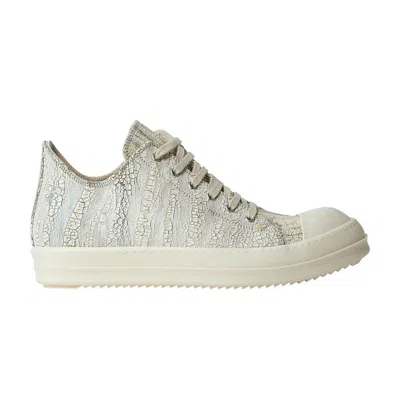 Pre-owned Rick Owens Drkshdw Hollywood Low 'milk Cracked Leather' | White | Men's Size 44
