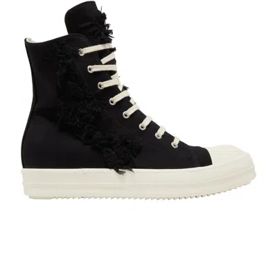 Pre-owned Rick Owens Drkshdw Strobe Cotton Denim Slashed High 'black Milk' | Men's Size 43