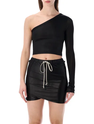 Rick Owens Drkshdw Ziggy Liquid Jersey T In Black