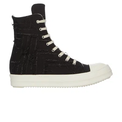 Pre-owned Rick Owens Edfu Drkshdw Slashed Sneaker 'black Milk' | Men's Size 43