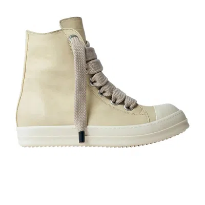 Pre-owned Rick Owens Hollywood Jumbo Laced High 'parchment' | Cream | Men's Size 41