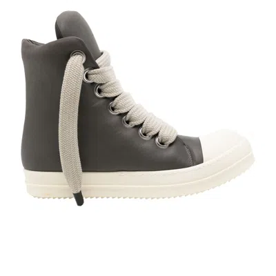 Pre-owned Rick Owens Jumbo Lace Padded Ramones High 'dark Dust' | Grey | Men's Size 39