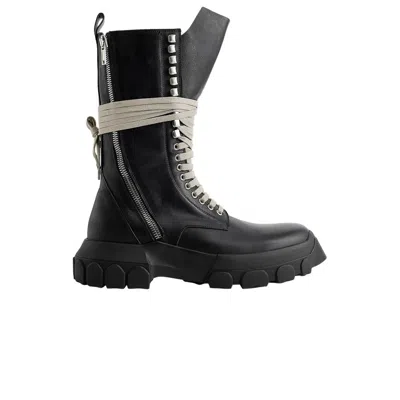 Pre-owned Rick Owens Lido Jumbo Laced Lace-up Bozo Boot 'black' | Men's Size 42