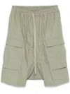 Rick Owens Light Green Cargo Bermuda Shorts