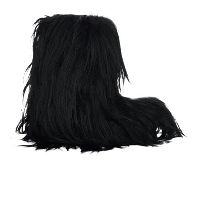 Pre-owned Rick Owens Porterville Mega Bumper Lunar 'black Milk Goat Fur' | Men's Size 43