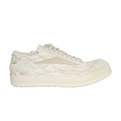 Pre-owned Rick Owens Porterville Vintage Low 'distressed - Natural Milk' | Cream | Men's Size 43 In White
