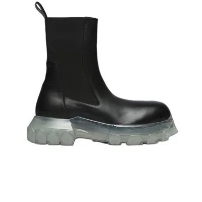 Pre-owned Rick Owens Strobe Beatle Bozo Tractor 'black Clear' | Men's Size 41