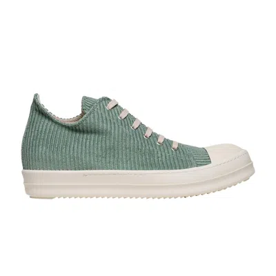 Pre-owned Rick Owens Wmns Drkshdw Polyamide Low 'aqua Corduroy' | Green | Women's Size 41