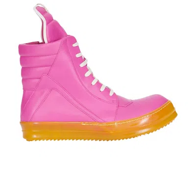 Pre-owned Rick Owens Wmns Edfu Geobasket 'hot Pink Lemon Clear' | Women's Size 37