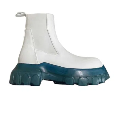 Pre-owned Rick Owens Wmns Mega Bozo Tractor Beetle 'chalk White Blue Transparent' | Women's Size 36